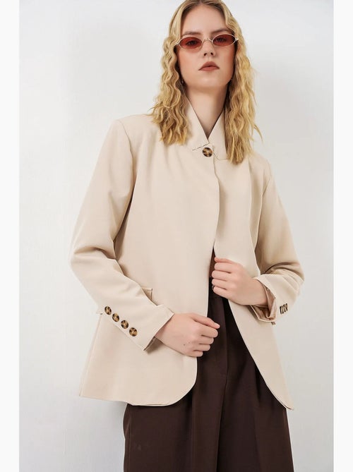 Blazer oversize con collo a scialle bdart - Kiabi Blazer oversize con collo a scialle bdart - Kiabi