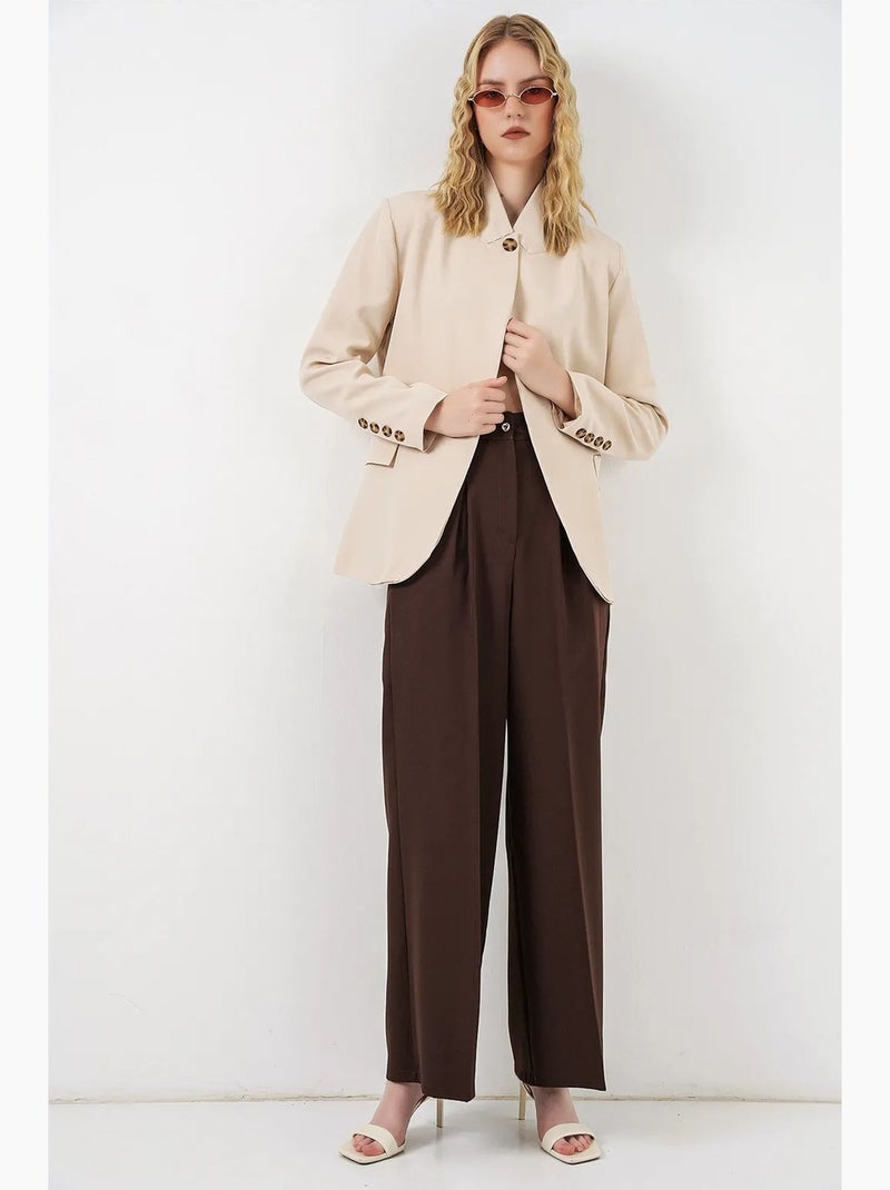Blazer oversize con collo a scialle bdart Beige argilla - Kiabi