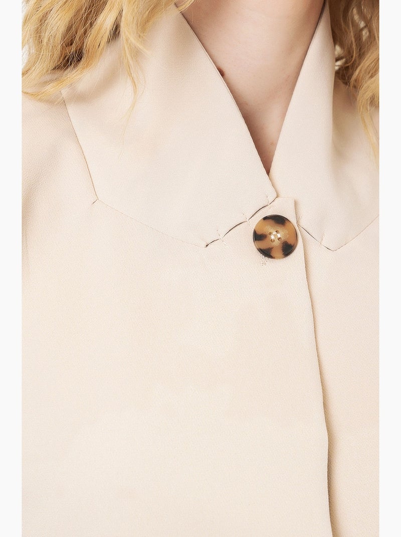 Blazer oversize con collo a scialle bdart Beige argilla - Kiabi