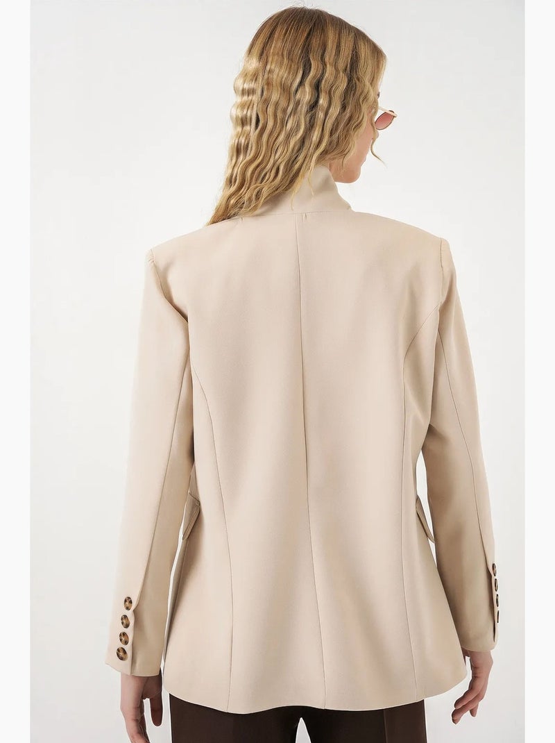 Blazer oversize con collo a scialle bdart Beige argilla - Kiabi