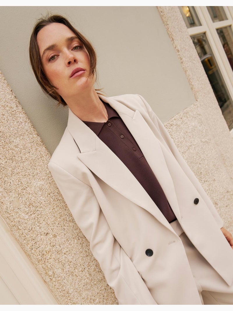 Blazer oversize, mo fashion Beige - Kiabi