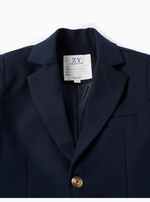 Blazer piqué con tasche con patta - Kiabi