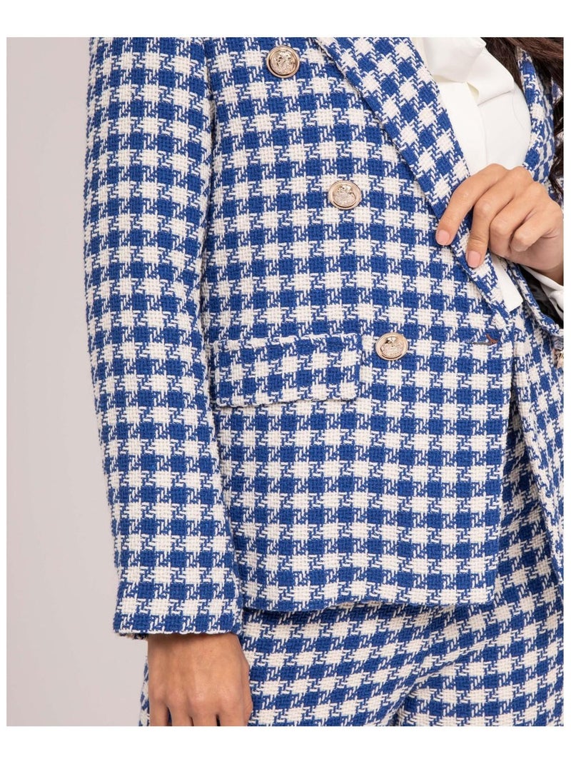 Blazer principe di Galles URIELLE Blu - Kiabi
