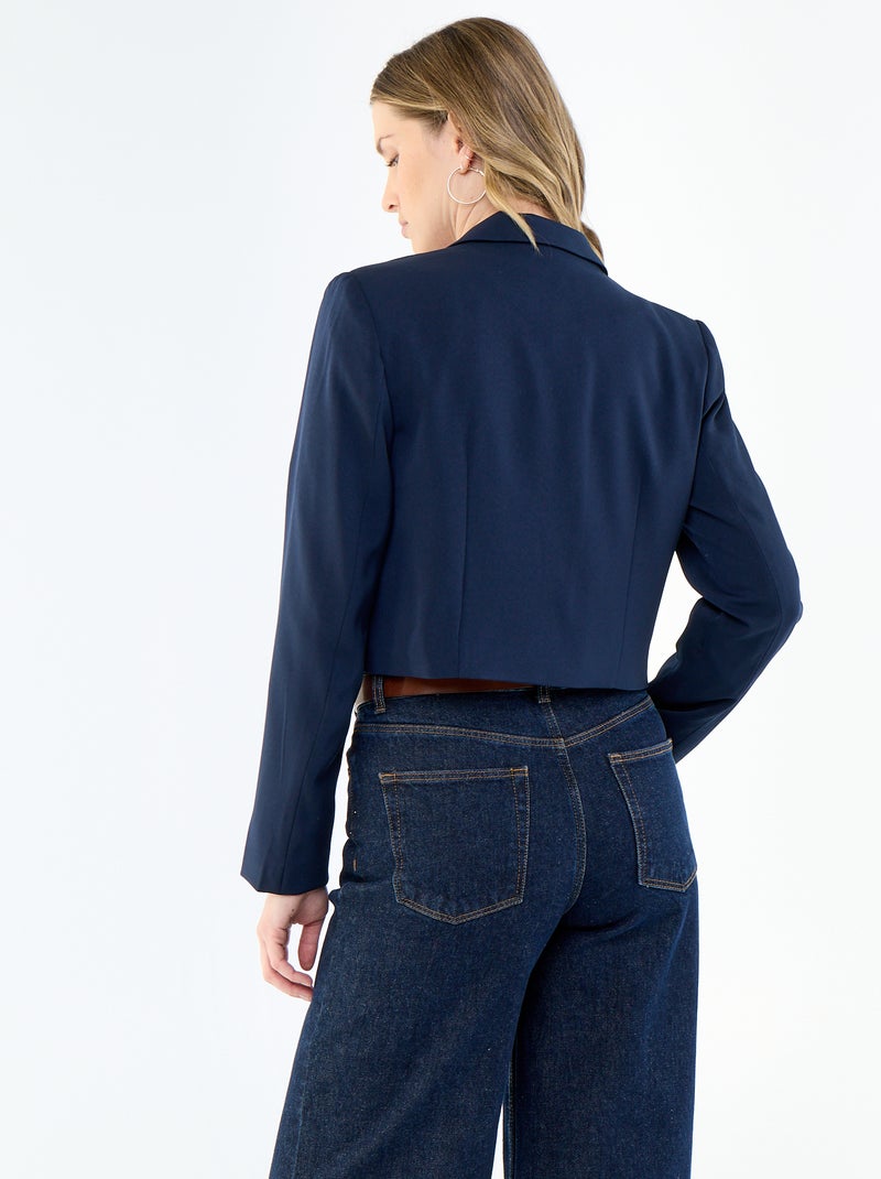 Blazer taglio corto Blu - Kiabi