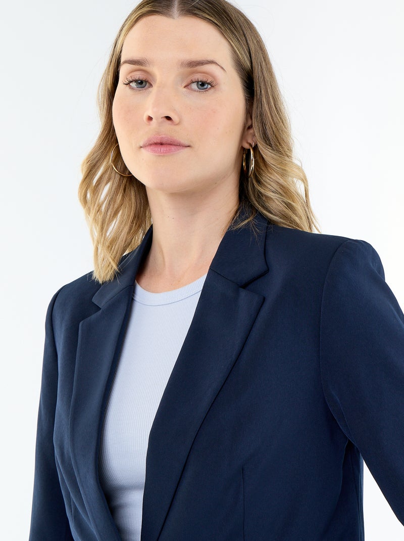 Blazer taglio corto Blu - Kiabi