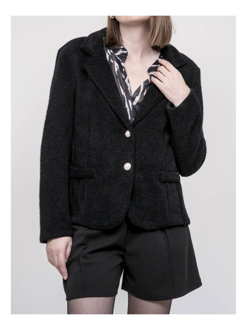 Blazer texturizzato URTA Nero - Kiabi