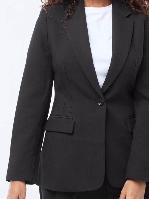 Blazer tinta unita con taglio aderente - Kiabi