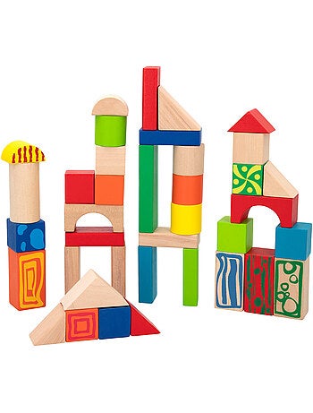 Blocchi da costruzione in legno 50 pezzi woomax