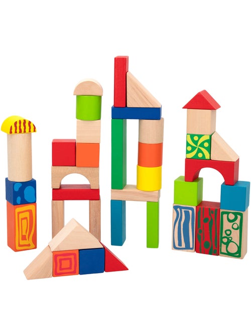 Blocchi da costruzione in legno 50 pezzi woomax - Kiabi