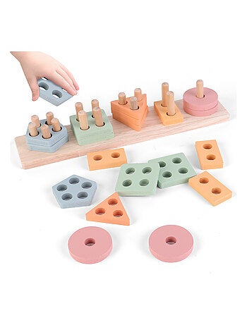 Blocchi di legno da impilare - Gioco educativo | SUPERBE BEBE