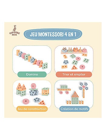 Blocchi di legno da impilare - Gioco educativo | SUPERBE BEBE