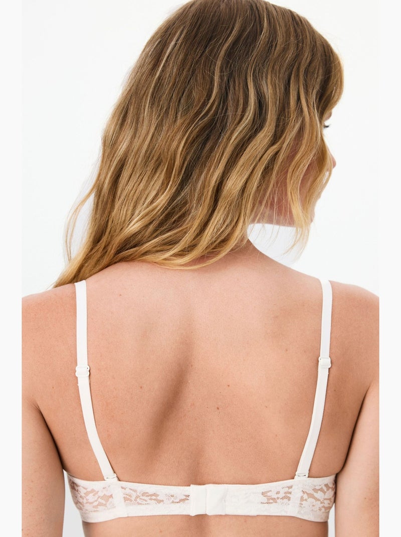 Bloom reggiseno in pizzo floreale imbottito penti Bianco sporco - Kiabi