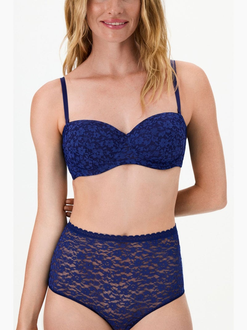 Bloom reggiseno in pizzo floreale imbottito penti Blu cobalto - Kiabi