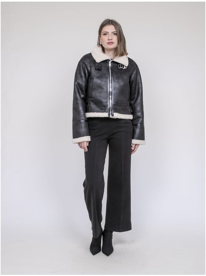 Blouson aviatore UDANE Nero - Kiabi