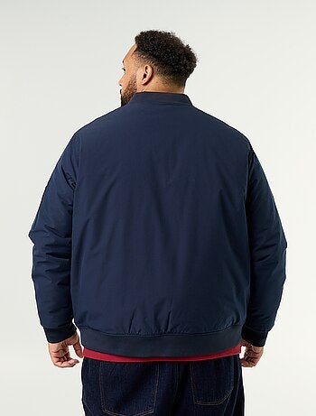 Blouson bomber con collo in maglia a costine