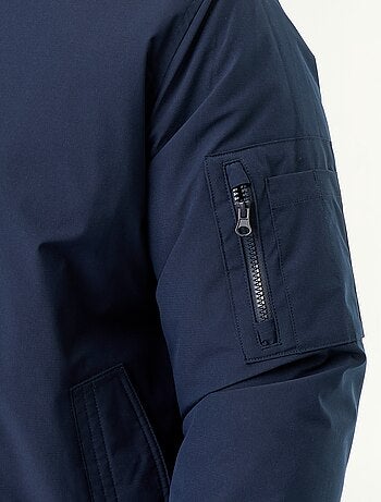 Blouson bomber con collo in maglia a costine