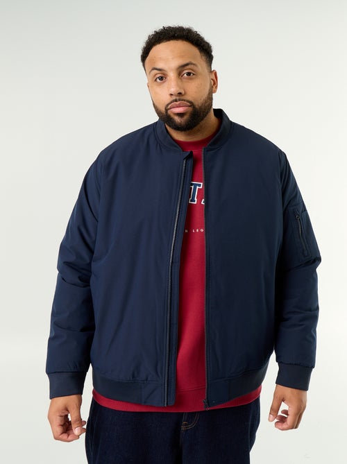 Blouson bomber con collo in maglia a costine - Kiabi Blouson bomber con collo in maglia a costine - Kiabi