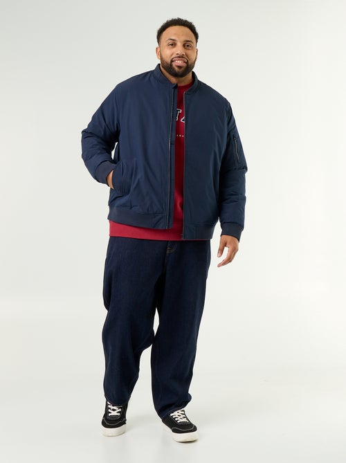 Blouson bomber con collo in maglia a costine - Kiabi Blouson bomber con collo in maglia a costine - Kiabi