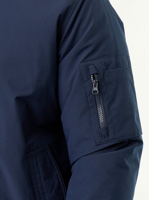 Blouson bomber con collo in maglia a costine - Kiabi Blouson bomber con collo in maglia a costine - Kiabi
