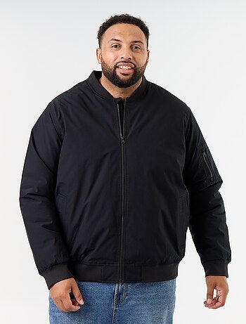 Blouson bomber con collo in maglia a costine