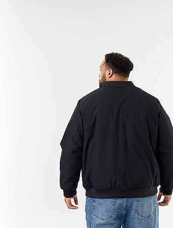 Blouson bomber con collo in maglia a costine