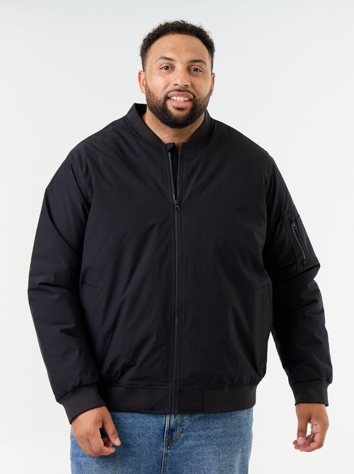 Blouson bomber con collo in maglia a costine - Kiabi