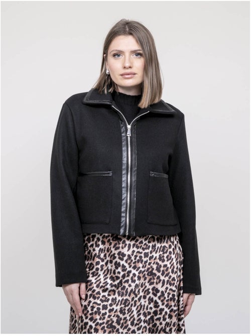 Blouson con dettagli similpelle UZELLE - Kiabi