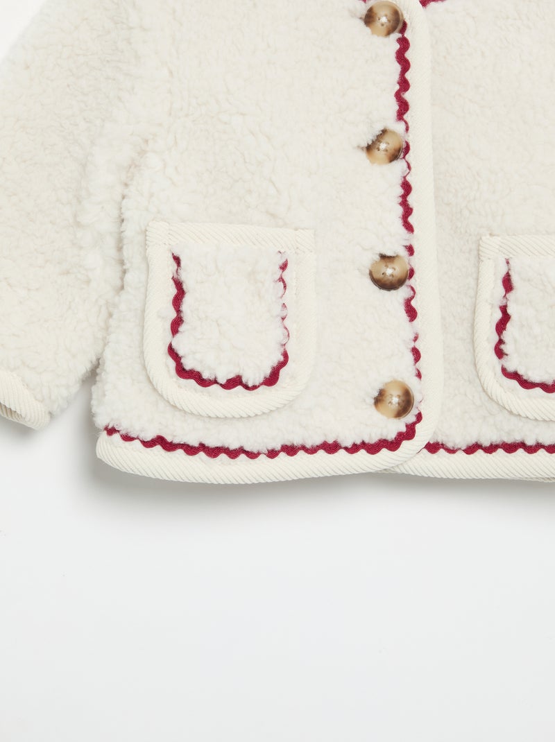 Blouson effetto montone Beige - Kiabi