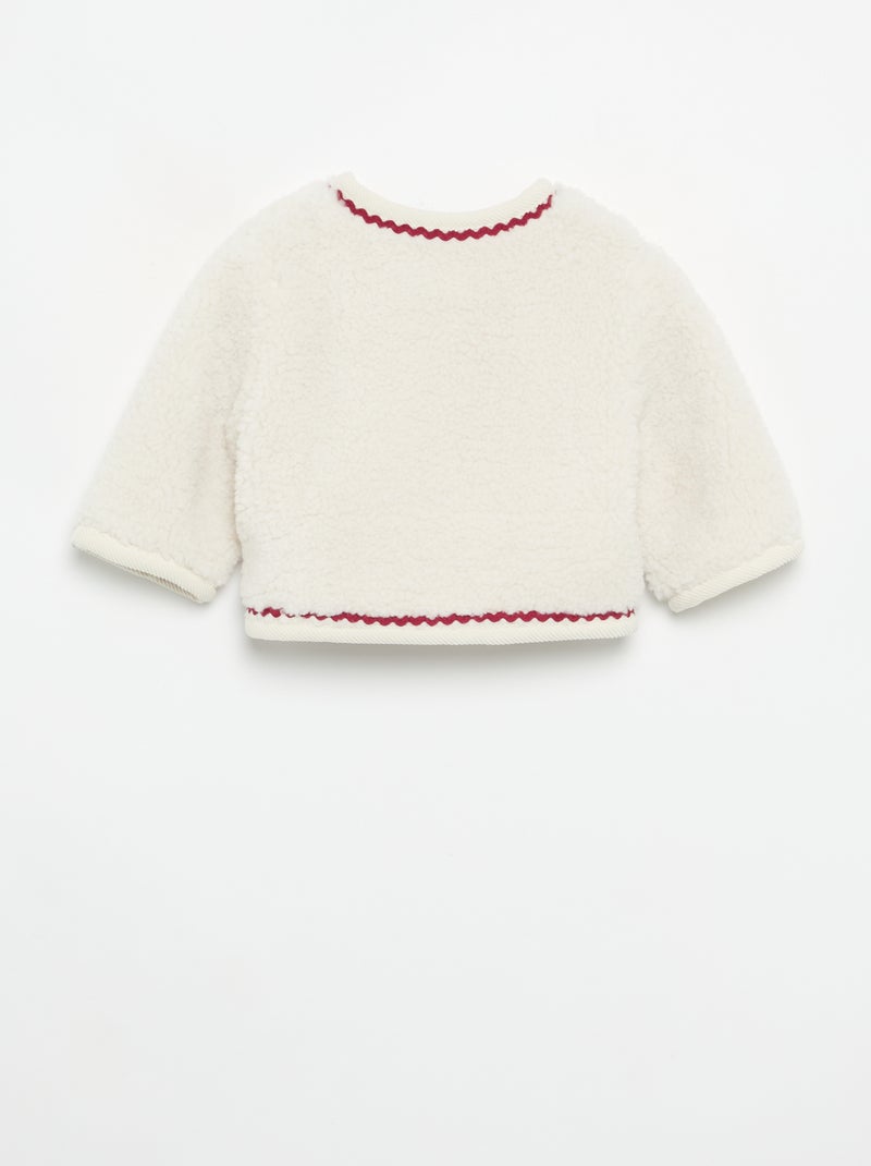 Blouson effetto montone Beige - Kiabi