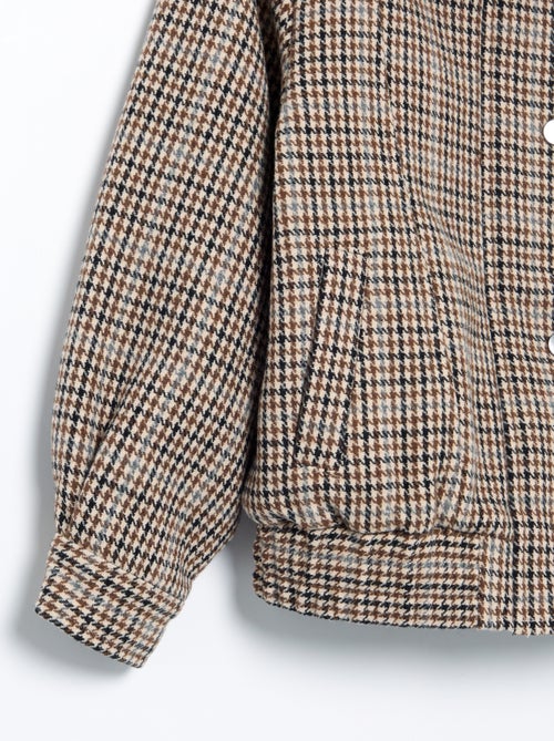 Blouson oversize in finto lanato con collo in pelliccia rimovibile - Kiabi Blouson oversize in finto lanato con collo in pelliccia rimovibile - Kiabi