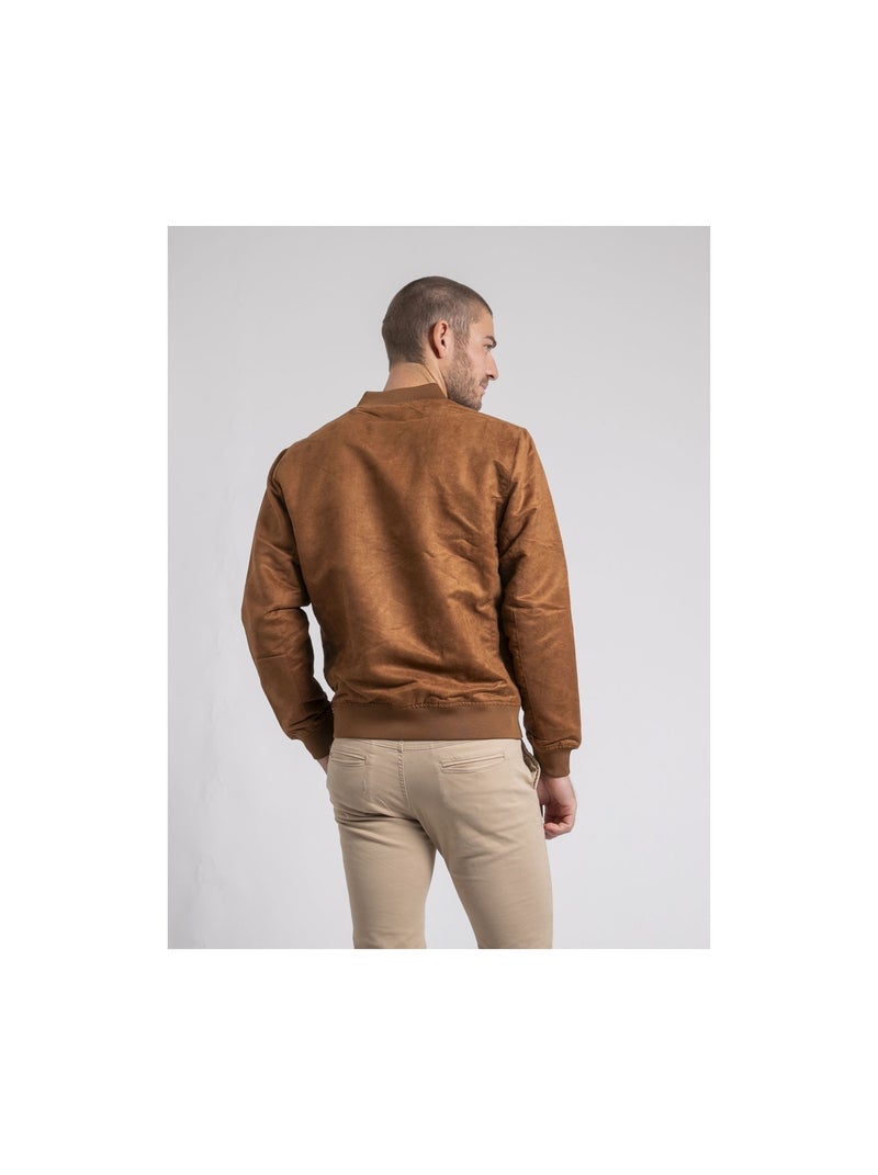 Blouson teddy suédine ZEGAN Marrone - Kiabi