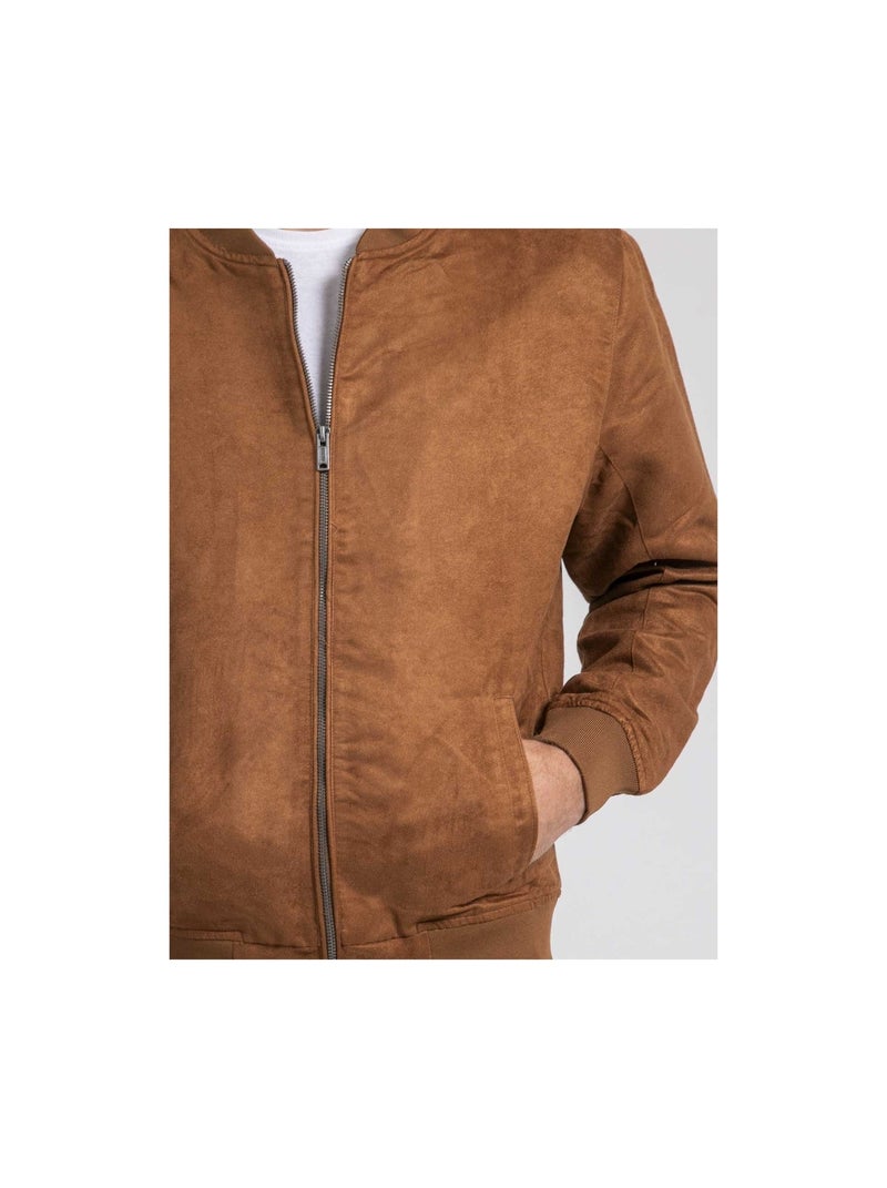 Blouson teddy suédine ZEGAN Marrone - Kiabi