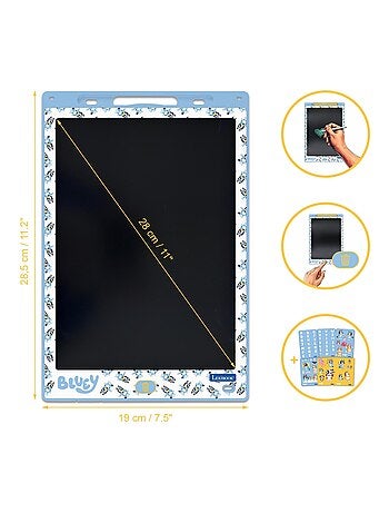 Bluey 11'' tavoletta Eink multicolore per imparare a disegnare con gli stencil