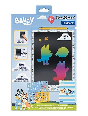 Bluey 11'' tavoletta Eink multicolore per imparare a disegnare con gli stencil