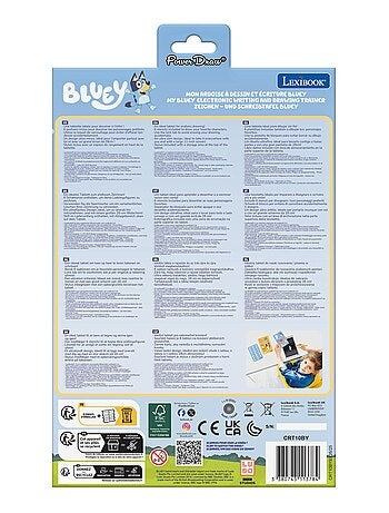 Bluey 11'' tavoletta Eink multicolore per imparare a disegnare con gli stencil