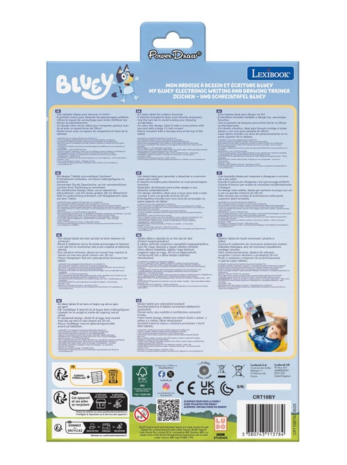 Bluey 11'' tavoletta Eink multicolore per imparare a disegnare con gli stencil - Kiabi
