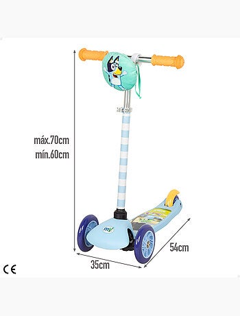 Bluey monopattino per bambini 3 ruote con borsa anteriore