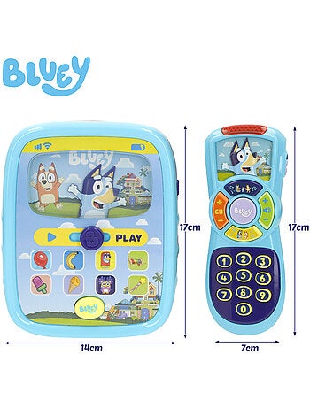 Bluey set tablet per bambini e telecomando con luci, suoni e parole in inglese