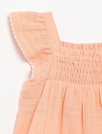 Blusa a bretelle in dobby