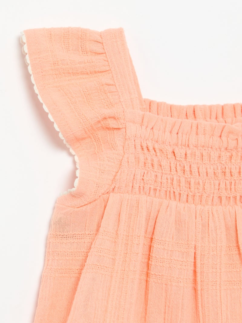 Blusa a bretelle in dobby Arancione - Kiabi