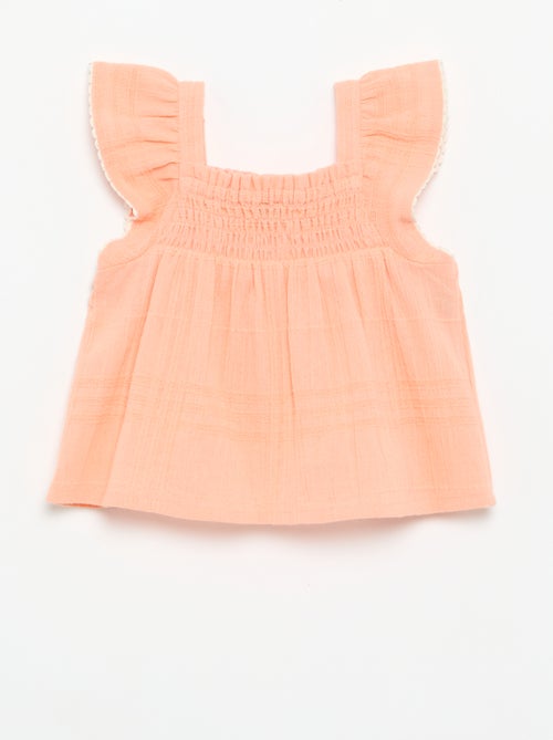 Blusa a bretelle in dobby - Kiabi