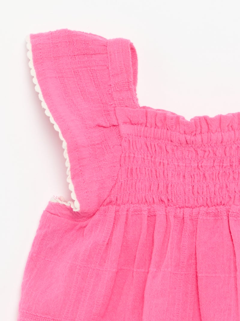 Blusa a bretelle in dobby Rosa - Kiabi