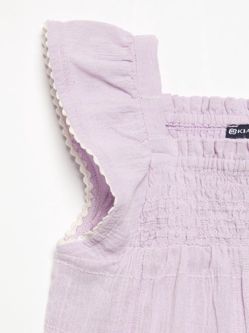 Blusa a bretelle in dobby - Kiabi