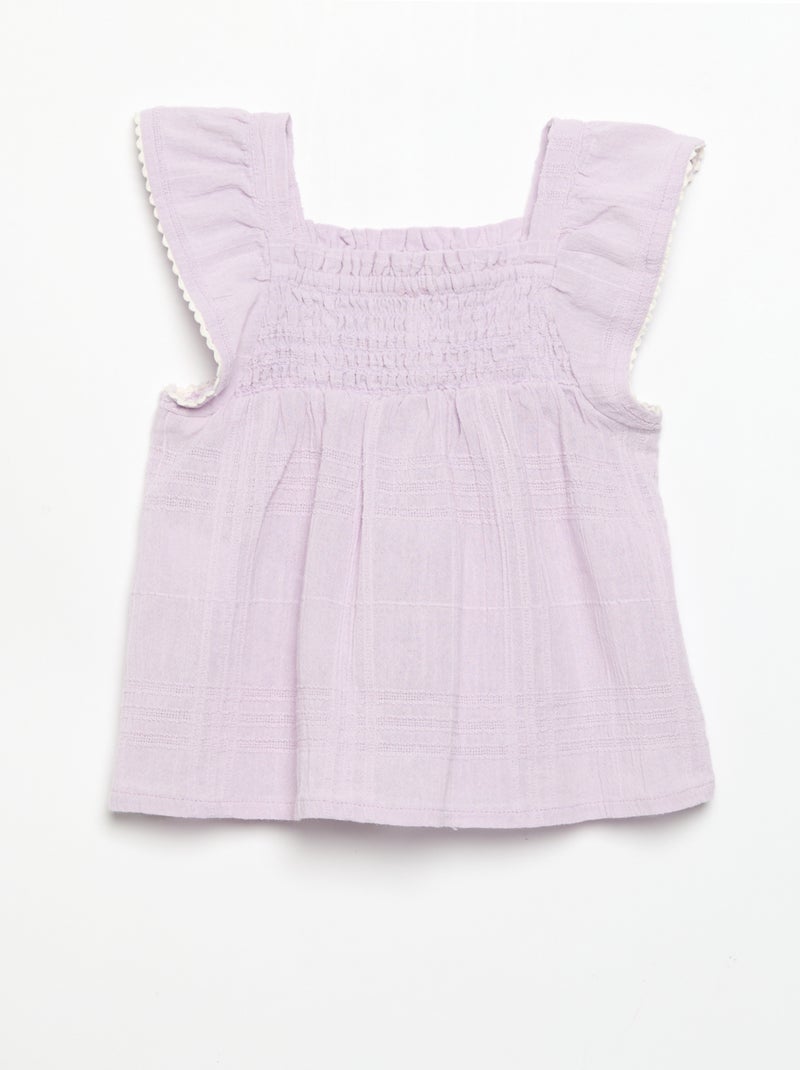 Blusa a bretelle in dobby Viola - Kiabi