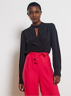 Blusa a collo alto e chiusura a V - Kiabi