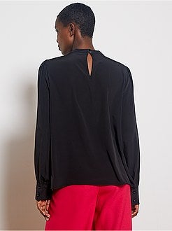 Blusa a collo alto e chiusura a V - Kiabi