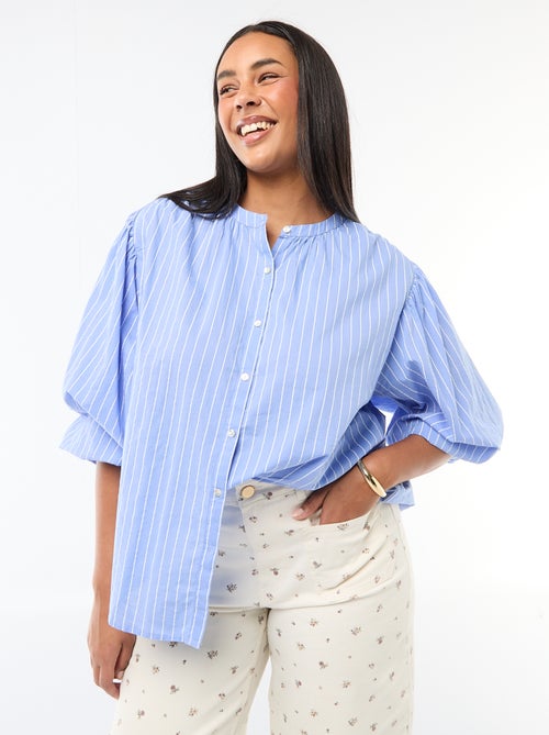 Blusa a collo rotondo e maniche lunghe - Kiabi