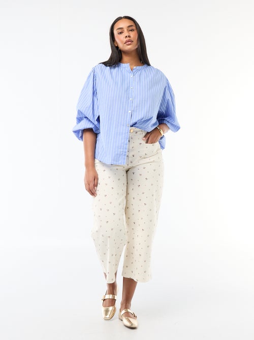 Blusa a collo rotondo e maniche lunghe - Kiabi