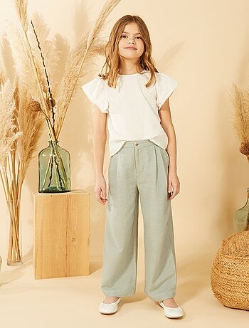 Blusa a maniche corte con ricami