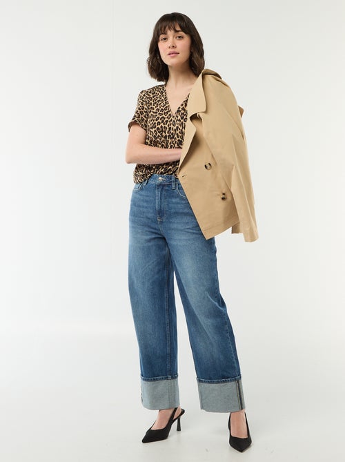 Blusa a maniche corte e scollo a V - Kiabi